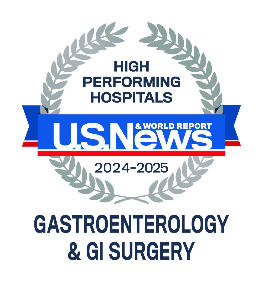 Emblem for High-Performing Hospitals for Gastroenterology 2024-2025
