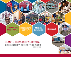2021 Temple University Hospital Community Benefit Report Cover