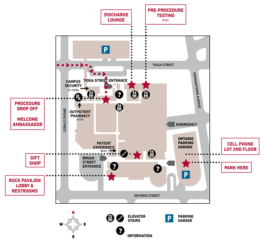 Elective Procedures Map: Finding Your Way on Temple University Hospital Campus