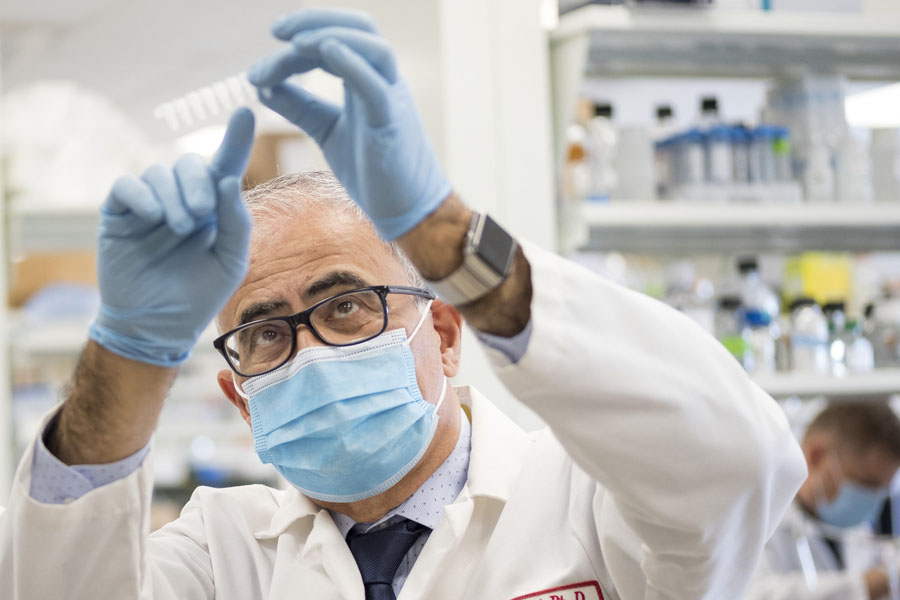 Kamel Khalili, PhD, conducting HIV research