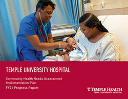 FY21 Temple University Hospital Community Health Progress Report Cover