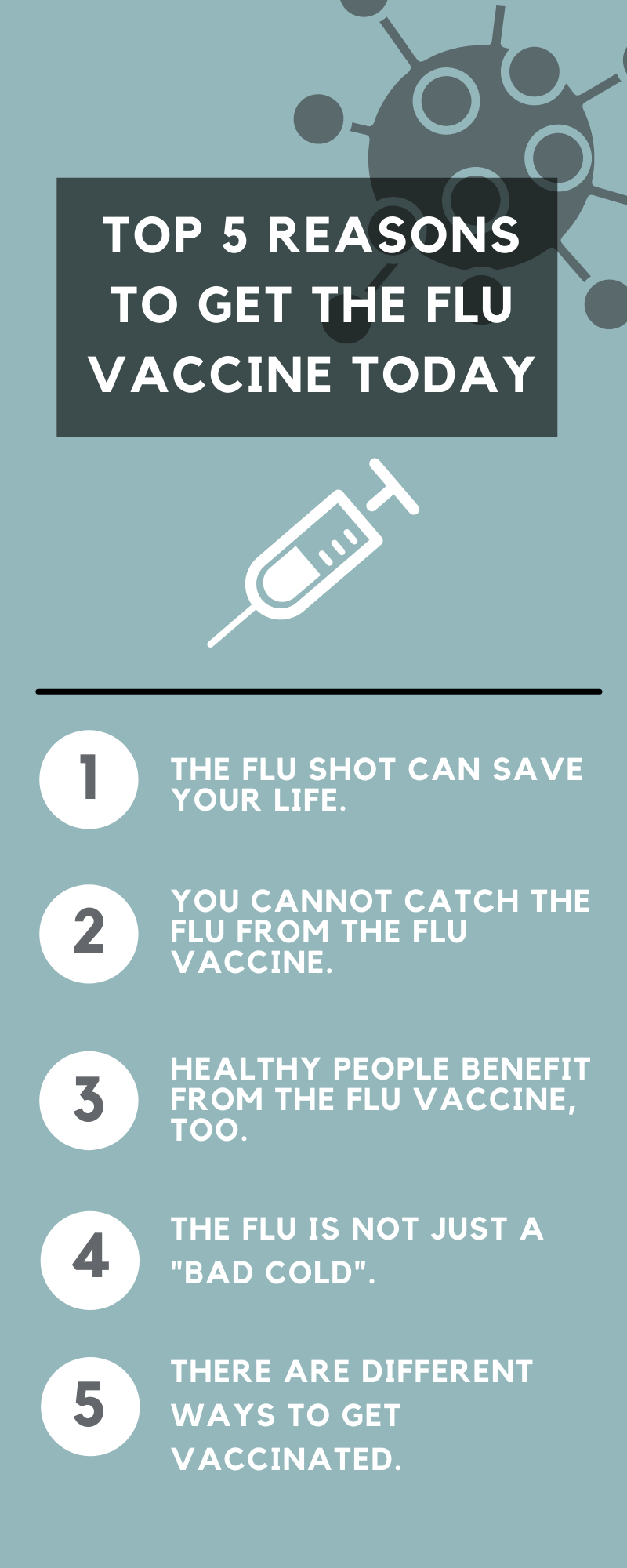 Top 5 Reasons to get the Flu Shot