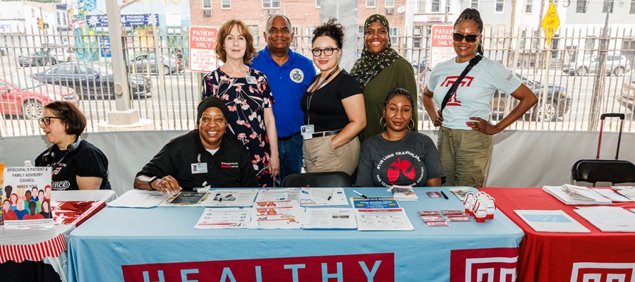 Temple Health team members at community event