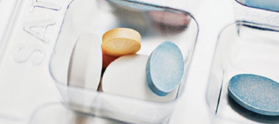 Pills in pill separator