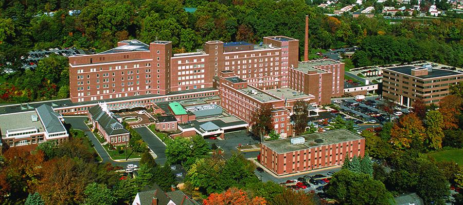 Aerial shot of St. Luke's University Hospital - Bethlehem Campus