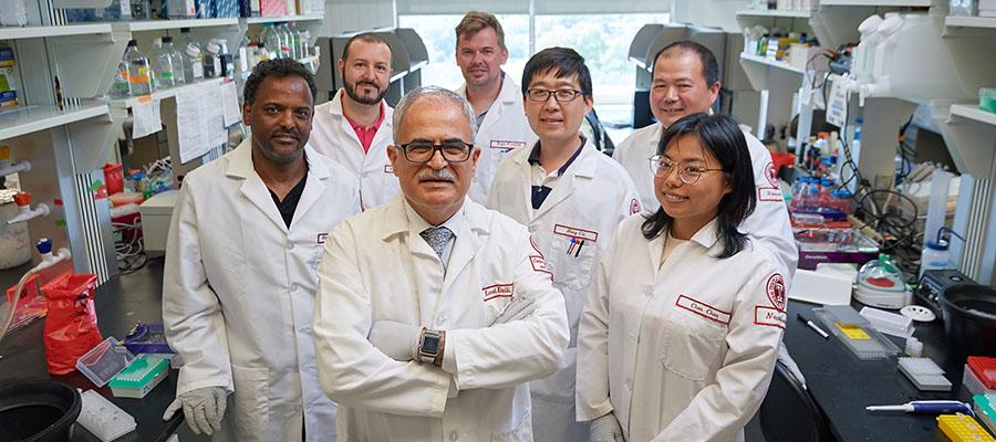Dr. Khalili and the HIV research team at Temple Health