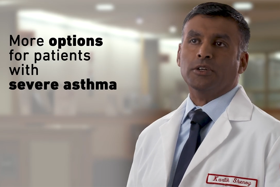 Dr. Kartik Shenoy discusses severe asthma treatment options in this video