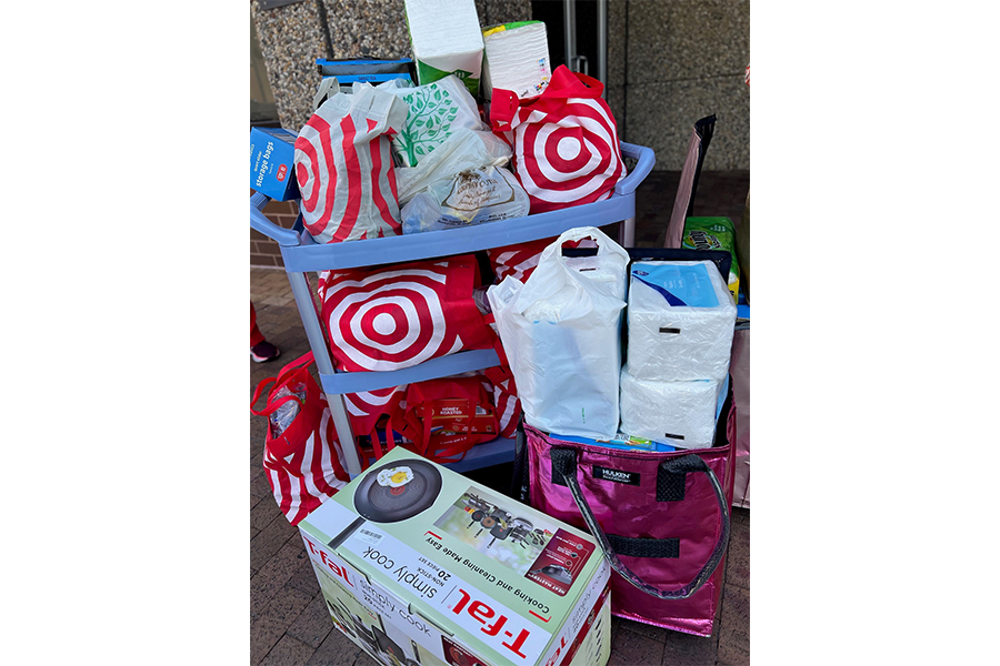 A few of the bags of donations.
