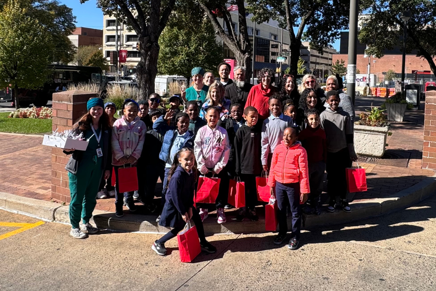 Bethune Elementary School students with members of our Temple Burn Center team at our second annual Fire Prevention Day. 