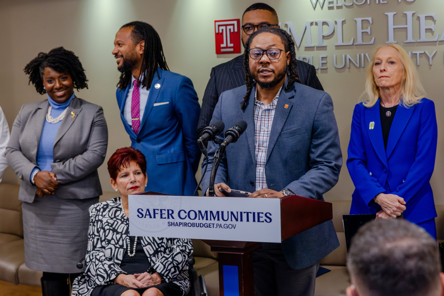 Philadelphia City Councilmember Jeffrey Young, Jr. “extra”: Melany Nelson, Executive Director of Northwest Victim Services.