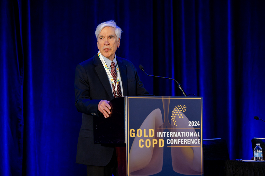 Dr. Gerard Criner presenting at the 2024 GOLD Conference.