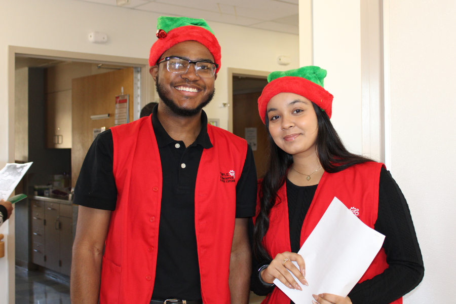 These TUH-Main Campus Office of Patient Experience volunteers helped get our patients and staff members in the holiday spirit.