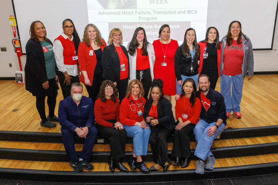 Members of the Advanced Heart Failure and Transplant Program team pose for a photo at Heart Failure Education Day.