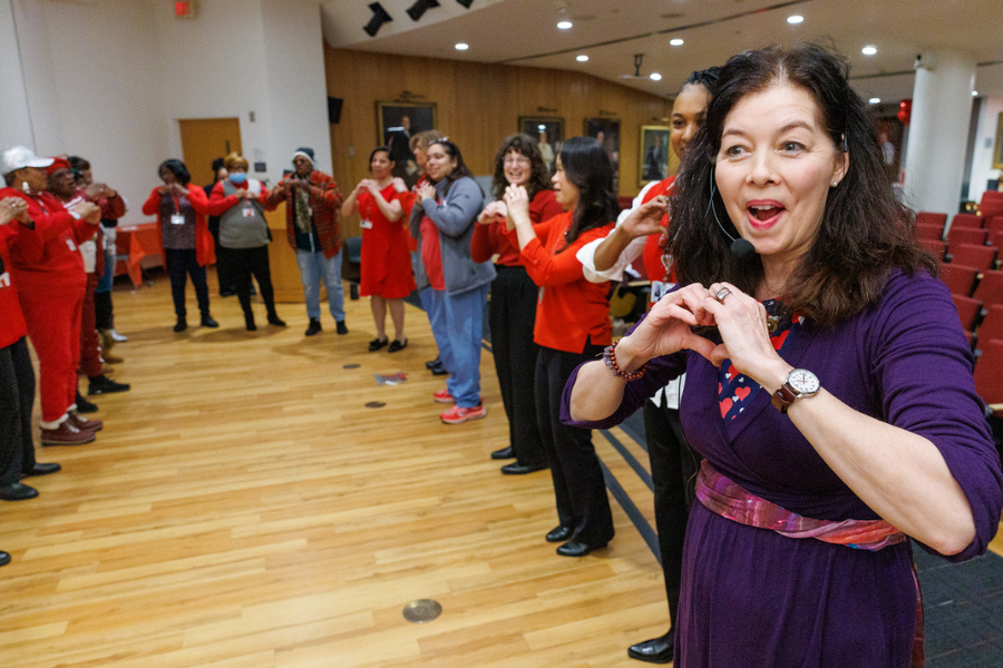 Laughter Yoga with Alexa was one of the day’s most popular activities.