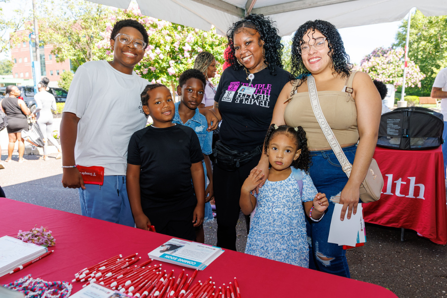 Community members, employees, and the Phanatic himself had a great time at the Back to School Health & Resource Block Party!