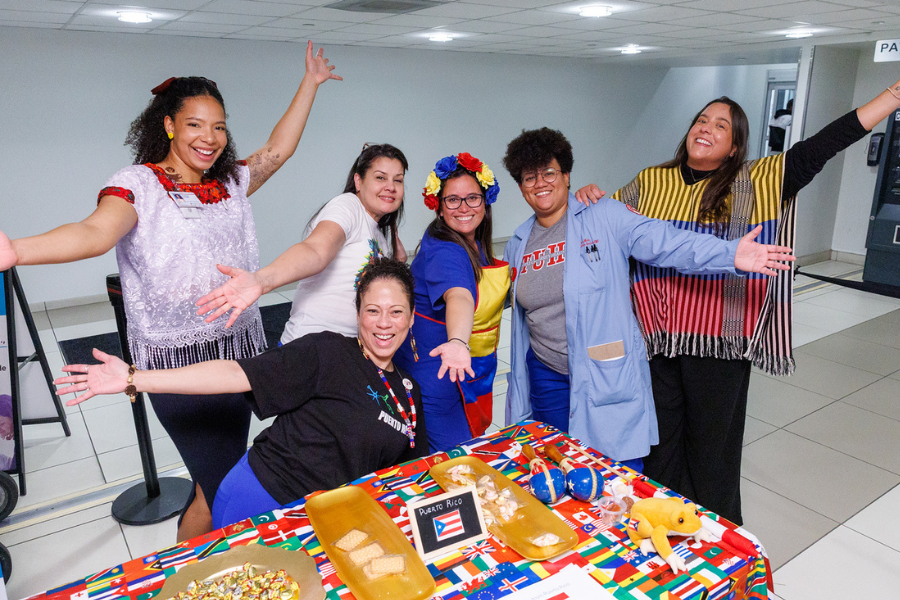 Temple Health employees enjoying the International Day Fair!