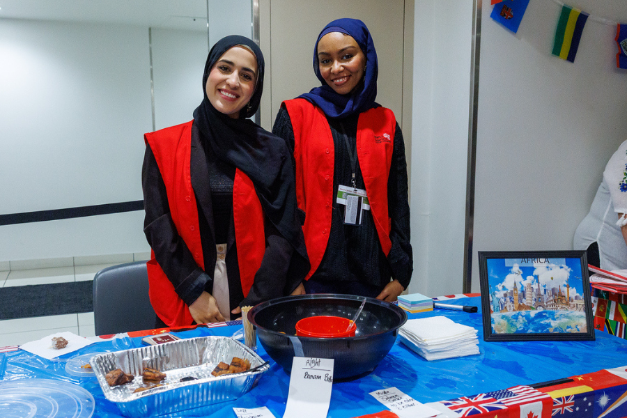 Temple Health employees enjoying the International Day Fair!