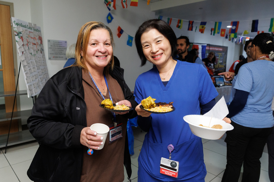 Temple Health employees enjoying the International Day Fair!