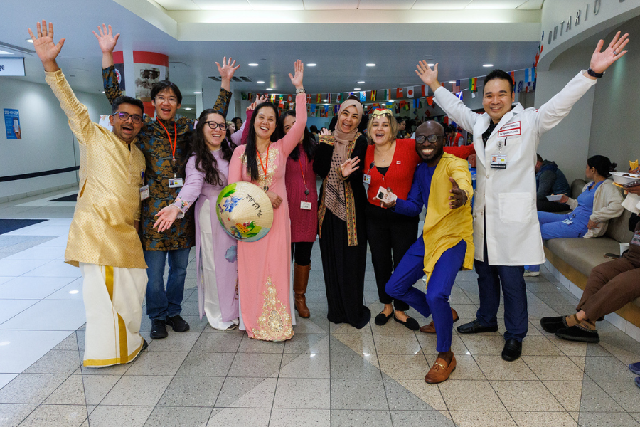 Temple Health employees enjoying the International Day Fair!