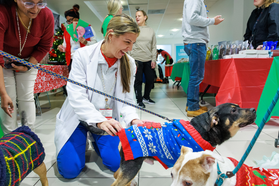 TUH-Main Campus employees loved meeting new furry friends!