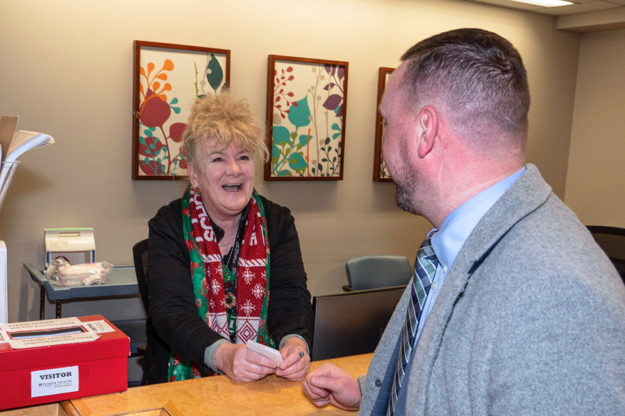 Rep. Dougherty during his visit to Jeanes Campus.