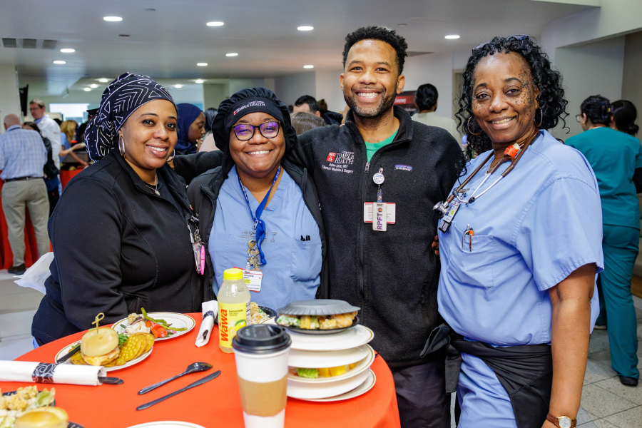 Temple Health teams celebrated achieving their national lung transplant milestone.