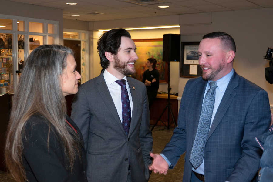 Senator Picozzi and Representative Dougherty with Jeanes employees, community members, and leadership during their visit to TUH-Jeanes Campus.