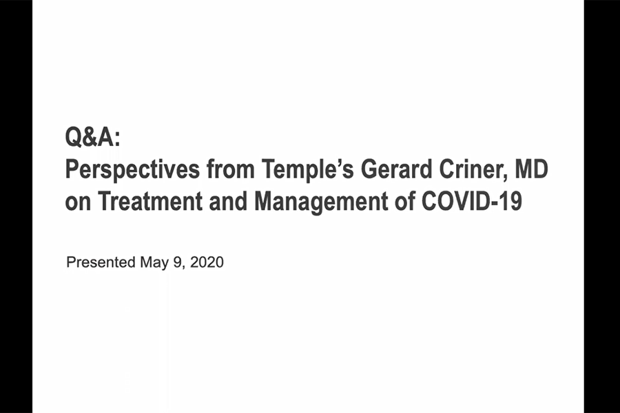 COVID-19 perspectives treatment management video cover