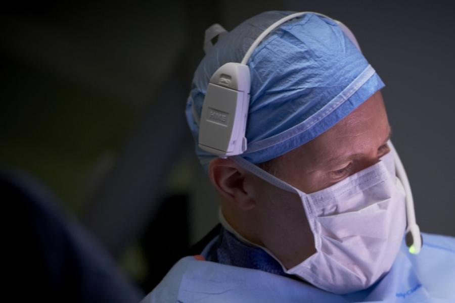 Closeup of cardiovascular surgeon