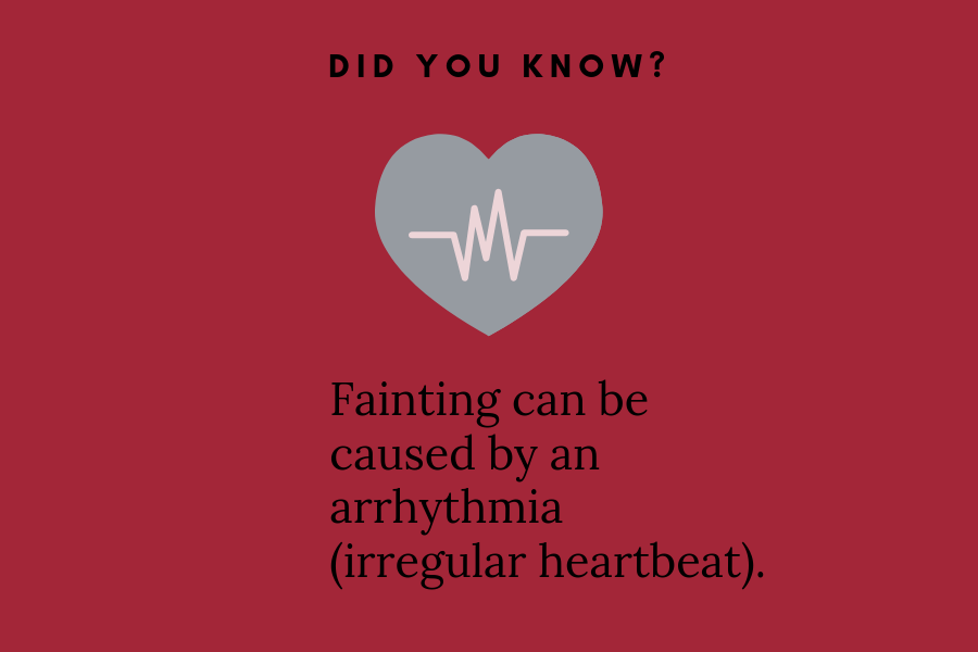 Fainting can cause arrhythmia graphic