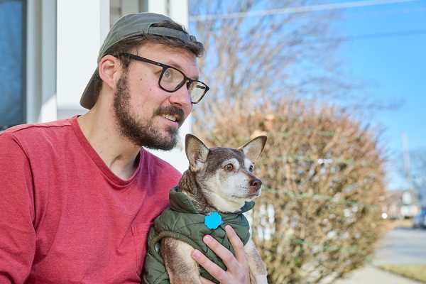 Dan S. with his dog