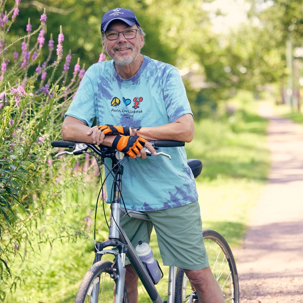 Scott R. riding bike