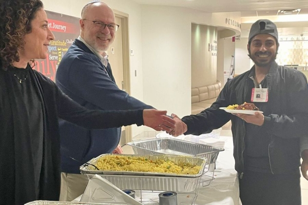 Dr. Siegel, Dr. Grand, and another Iftar attendee.