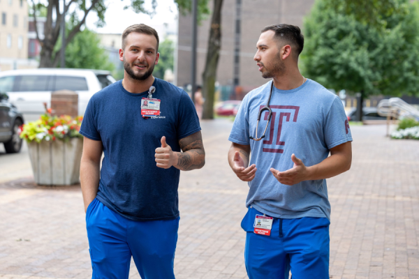 now both spent a year on the Main Campus SICU after first being interviewed at Nurses Night at the Phillies in 2023