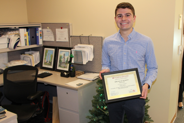 Infection Control Manager Daniel Popkin, winner of TUH-Main Campus’ Service Excellence Award.