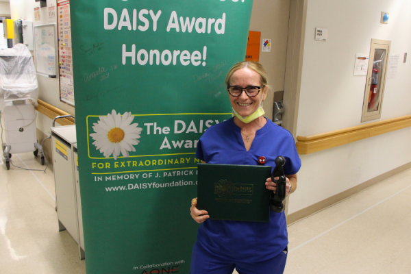 Patricia Loeber, who earned the DAISY Award at TUH-Main Campus.