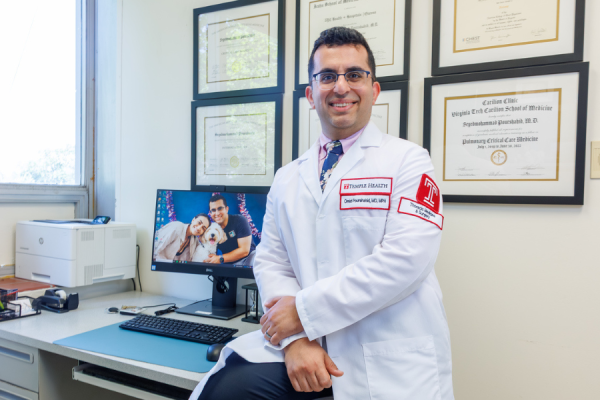 Dr. Seyedmohammad “Omid” Pourshahid in his office.