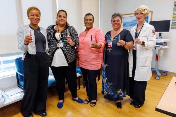 Nursing team members at TUH-Main Campus; Meaghan Kim, MHA, BSN, RN, CDCES is on the far right.