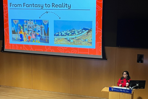 Dr. Hamad delivers her keynote address at the STEM Goes Red event.