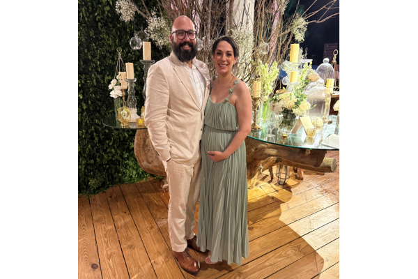 Derlis Fleitas with wife