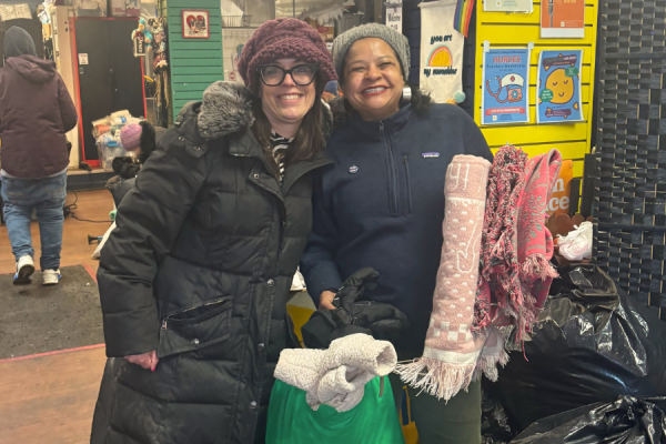 Lowry (left) with Rosalind Pichardo (right), founder of Sunshine House.