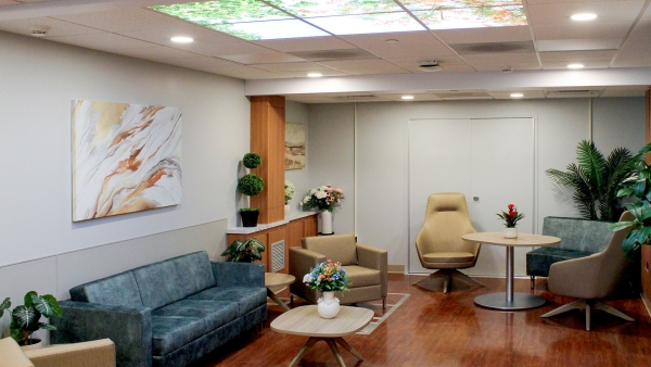 Interior of medical staff wellness space