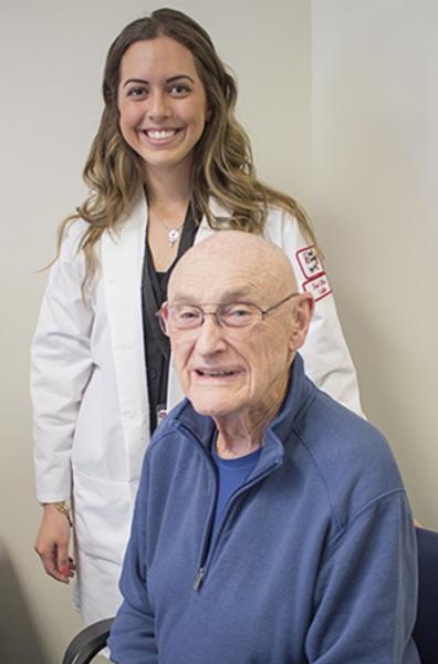 Temple Head & Neck patient, Ken, with his doctor, Maria