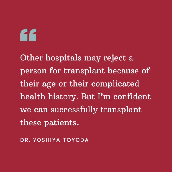 Dr. Yoshiya Toyoda Quote - Heart Transplant Outcomes
